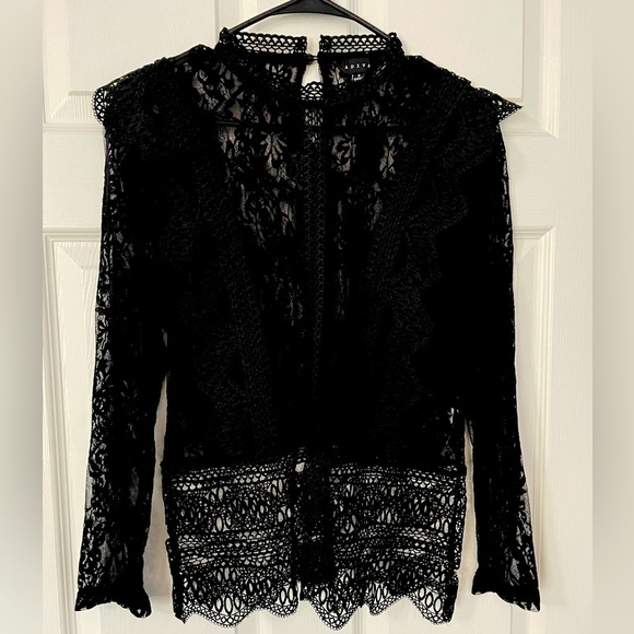 Size small see through lace top. The brand is “ADIVA”. - Picture 2 of 2